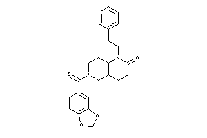 1-phenethyl-6-piperonyloyl-4,4a,5,7,8,8a-hexahydro-3H-1,6-naphthyridin-2-one