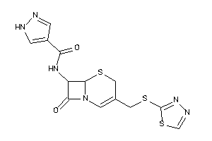 N-[8-keto-3-[(1,3,4-thiadiazol-2-ylthio)methyl]-5-thia-1-azabicyclo[4.2.0]oct-2-en-7-yl]-1H-pyrazole-4-carboxamide