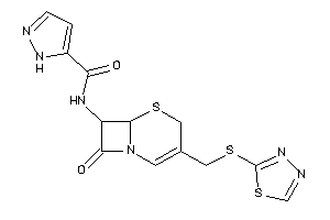 N-[8-keto-3-[(1,3,4-thiadiazol-2-ylthio)methyl]-5-thia-1-azabicyclo[4.2.0]oct-2-en-7-yl]-1H-pyrazole-5-carboxamide