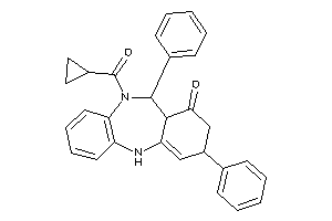 Image of 5-(cyclopropanecarbonyl)-6,9-diphenyl-6a,8,9,11-tetrahydro-6H-benzo[b][1,5]benzodiazepin-7-one