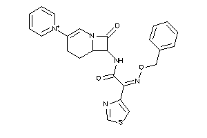 Image of 2-benzyloximino-N-(8-keto-3-pyridin-1-ium-1-yl-1-azabicyclo[4.2.0]oct-2-en-7-yl)-2-thiazol-4-yl-acetamide