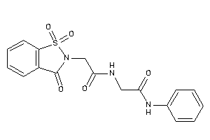 N-phenyl-2-[[2-(1,1,3-triketo-1,2-benzothiazol-2-yl)acetyl]amino]acetamide