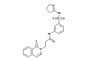 3-(1-ketophthalazin-2-yl)-N-[3-(1-pyrrolin-2-ylsulfamoyl)phenyl]propionamide