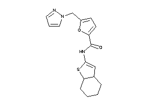 Image of N-(3a,4,5,6,7,7a-hexahydrobenzothiophen-2-yl)-5-(pyrazol-1-ylmethyl)-2-furamide