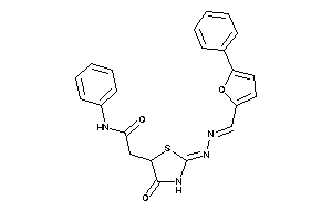 Image of 2-[4-keto-2-[(5-phenyl-2-furyl)methylenehydrazono]thiazolidin-5-yl]-N-phenyl-acetamide