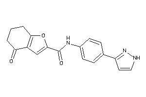 Image of 4-keto-N-[4-(1H-pyrazol-3-yl)phenyl]-6,7-dihydro-5H-benzofuran-2-carboxamide