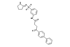 4-keto-4-(4-phenylphenyl)-N-[3-(pyrrolidin-2-ylideneamino)sulfonylphenyl]butyramide