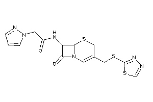 N-[8-keto-3-[(1,3,4-thiadiazol-2-ylthio)methyl]-5-thia-1-azabicyclo[4.2.0]oct-2-en-7-yl]-2-pyrazol-1-yl-acetamide