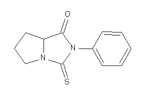 Image of 2-phenyl-3-thioxo-5,6,7,7a-tetrahydropyrrolo[2,1-e]imidazol-1-one