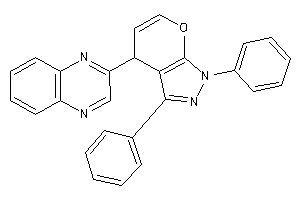 1,3-diphenyl-4-quinoxalin-2-yl-4H-pyrano[2,3-c]pyrazole