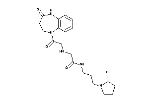 Image of 2-[[2-keto-2-(2-keto-3,4-dihydro-1H-1,5-benzodiazepin-5-yl)ethyl]amino]-N-[3-(2-ketopyrrolidino)propyl]acetamide
