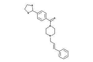 Image of (4-cinnamylpiperazino)-[4-(1,3-dithiolan-2-yl)phenyl]methanone