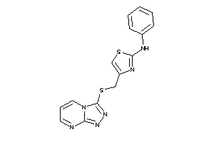 Image of Phenyl-[4-[([1,2,4]triazolo[4,3-a]pyrimidin-3-ylthio)methyl]thiazol-2-yl]amine