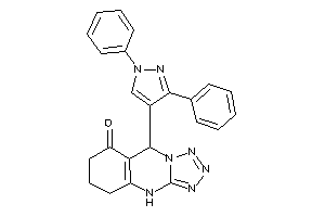 Image of 9-(1,3-diphenylpyrazol-4-yl)-5,6,7,9-tetrahydro-4H-tetrazolo[5,1-b]quinazolin-8-one