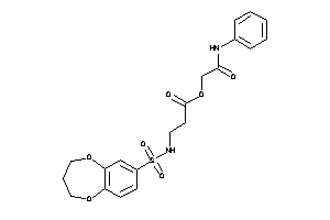 3-(3,4-dihydro-2H-1,5-benzodioxepin-7-ylsulfonylamino)propionic Acid (2-anilino-2-keto-ethyl) Ester
