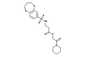 Image of 3-(3,4-dihydro-2H-1,5-benzodioxepin-7-ylsulfonylamino)propionic Acid (2-keto-2-piperidino-ethyl) Ester