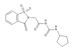N-(cyclopentylcarbamoyl)-2-(1,1,3-triketo-1,2-benzothiazol-2-yl)acetamide