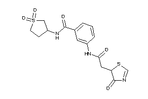 Image of N-(1,1-diketothiolan-3-yl)-3-[[2-(4-keto-2-thiazolin-5-yl)acetyl]amino]benzamide