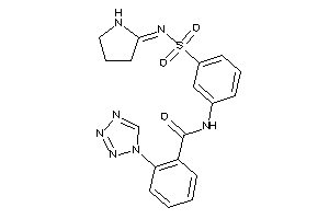 Image of N-[3-(pyrrolidin-2-ylideneamino)sulfonylphenyl]-2-(tetrazol-1-yl)benzamide