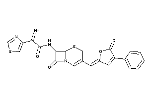 Image of 2-imino-N-[8-keto-3-[(5-keto-4-phenyl-2-furylidene)methyl]-5-thia-1-azabicyclo[4.2.0]oct-2-en-7-yl]-2-thiazol-4-yl-acetamide