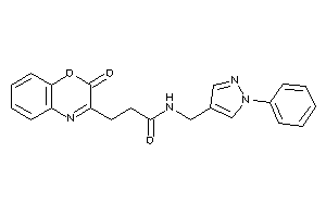 3-(2-keto-1,4-benzoxazin-3-yl)-N-[(1-phenylpyrazol-4-yl)methyl]propionamide