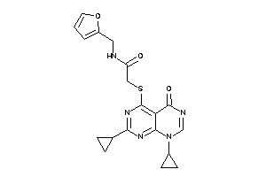 2-[(1,7-dicyclopropyl-4-keto-pyrimido[4,5-d]pyrimidin-5-yl)thio]-N-(2-furfuryl)acetamide