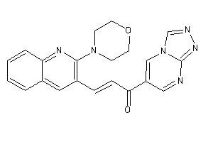Image of 3-(2-morpholino-3-quinolyl)-1-([1,2,4]triazolo[4,3-a]pyrimidin-6-yl)prop-2-en-1-one