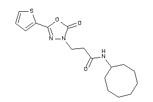 N-cyclooctyl-3-[2-keto-5-(2-thienyl)-1,3,4-oxadiazol-3-yl]propionamide