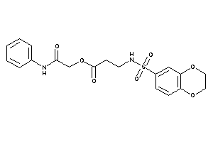 Image of 3-(2,3-dihydro-1,4-benzodioxin-6-ylsulfonylamino)propionic Acid (2-anilino-2-keto-ethyl) Ester