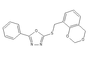 2-(4H-1,3-benzodioxin-8-ylmethylthio)-5-phenyl-1,3,4-oxadiazole