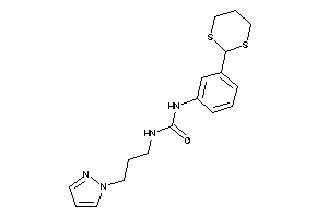 1-[3-(1,3-dithian-2-yl)phenyl]-3-(3-pyrazol-1-ylpropyl)urea