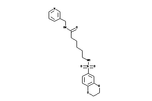 6-(2,3-dihydro-1,4-benzodioxin-6-ylsulfonylamino)-N-(3-pyridylmethyl)hexanamide