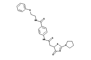 4-[[2-(4-keto-2-pyrrolidino-2-thiazolin-5-yl)acetyl]amino]-N-(2-phenoxyethyl)benzamide
