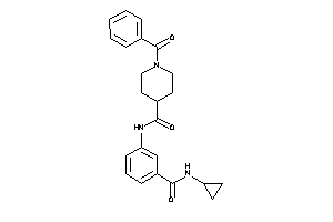 1-benzoyl-N-[3-(cyclopropylcarbamoyl)phenyl]isonipecotamide