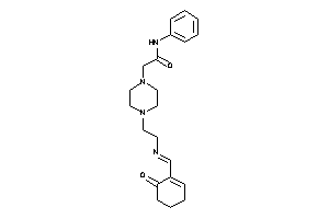 2-[4-[2-[(6-ketocyclohexen-1-yl)methyleneamino]ethyl]piperazino]-N-phenyl-acetamide