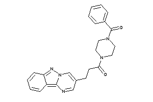 Image of 1-(4-benzoylpiperazino)-3-pyrimido[1,2-b]indazol-3-yl-propan-1-one