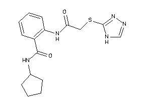 N-cyclopentyl-2-[[2-(4H-1,2,4-triazol-3-ylthio)acetyl]amino]benzamide