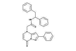 Image of N-(1,2-diphenylethyl)-2-(7-keto-2-phenyl-pyrazolo[1,5-a]pyrimidin-4-yl)acetamide