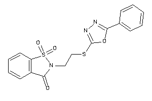 1,1-diketo-2-[2-[(5-phenyl-1,3,4-oxadiazol-2-yl)thio]ethyl]-1,2-benzothiazol-3-one
