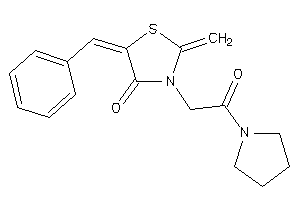 5-benzal-3-(2-keto-2-pyrrolidino-ethyl)-2-methylene-thiazolidin-4-one