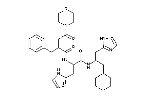 Image of 2-benzyl-N-[2-[[1-(cyclohexylmethyl)-2-(1H-imidazol-2-yl)ethyl]amino]-1-(1H-imidazol-5-ylmethyl)-2-keto-ethyl]-4-keto-4-morpholino-butyramide