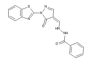 Image of N'-[[1-(1,3-benzothiazol-2-yl)-5-keto-2-pyrazolin-4-ylidene]methyl]benzohydrazide