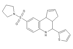 Image of 8-pyrrolidinosulfonyl-4-(2-thienyl)-3a,4,5,9b-tetrahydro-3H-cyclopenta[c]quinoline