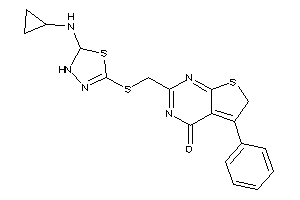Image of 2-[[[2-(cyclopropylamino)-2,3-dihydro-1,3,4-thiadiazol-5-yl]thio]methyl]-5-phenyl-6H-thieno[2,3-d]pyrimidin-4-one