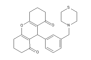 9-[3-(thiomorpholinomethyl)phenyl]-3,4,5,6,7,9-hexahydro-2H-xanthene-1,8-quinone