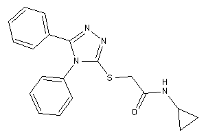 Image of N-cyclopropyl-2-[(4,5-diphenyl-1,2,4-triazol-3-yl)thio]acetamide