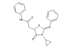 2-(3-cyclopropyl-4-keto-2-phenylimino-thiazolidin-5-yl)-N-phenyl-acetamide