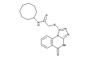 Image of N-cyclooctyl-2-[(5-keto-4H-[1,2,4]triazolo[4,3-a]quinazolin-1-yl)thio]acetamide