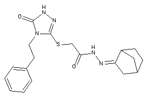2-[(5-keto-4-phenethyl-1H-1,2,4-triazol-3-yl)thio]-N-(norbornan-2-ylideneamino)acetamide