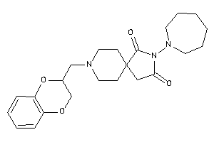 3-(azepan-1-yl)-8-(2,3-dihydro-1,4-benzodioxin-3-ylmethyl)-3,8-diazaspiro[4.5]decane-2,4-quinone